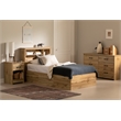 South Shore Tassio Mates Bed with 3 Drawers Twin Nordik Oak