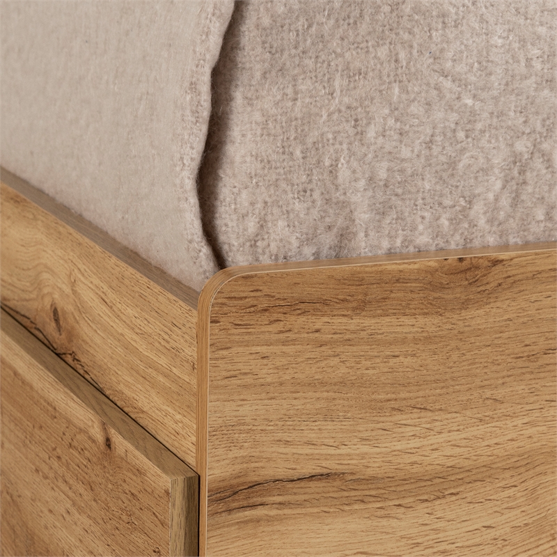 South Shore Tassio Mates Bed with 3 Drawers Twin Nordik Oak