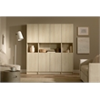 South Shore Liora Set of Bookcase and 2 2-Door Narrow Bookcases  Bleached Oak
