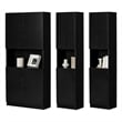 South Shore Liora 3 Piece Wall Bookcase Set in Black Oak