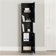 South Shore Olea 2-Door Narrow Bookcase Black Oak