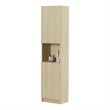 South Shore Olea 2-Door Narrow Bookcase Bleached Oak
