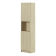 South Shore Olea 2-Door Narrow Bookcase Bleached Oak