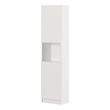 South Shore Olea 2-Door Narrow Bookcase Pure White