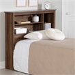 South Shore Yodi Bookcase Headboard Twin Natural Walnut