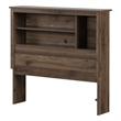 South Shore Yodi Bookcase Headboard Twin Natural Walnut