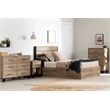 South Shore Arlen Mates Bed with 3 Drawers and Headboard Set Full Weathered Oak