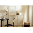 South Shore Arum 2-Door Sideboard with Shelves  Bleached Oak
