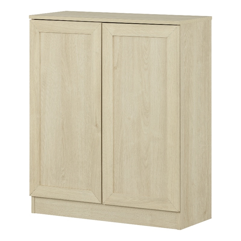 South Shore Arum 2-Door Sideboard with Shelves  Bleached Oak