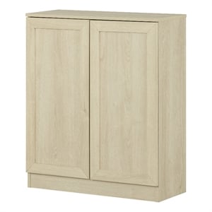 South Shore Arum 2-Door Sideboard with Shelves  Bleached Oak