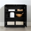 South Shore Arum 2-Door Sideboard with Shelves  Black Oak