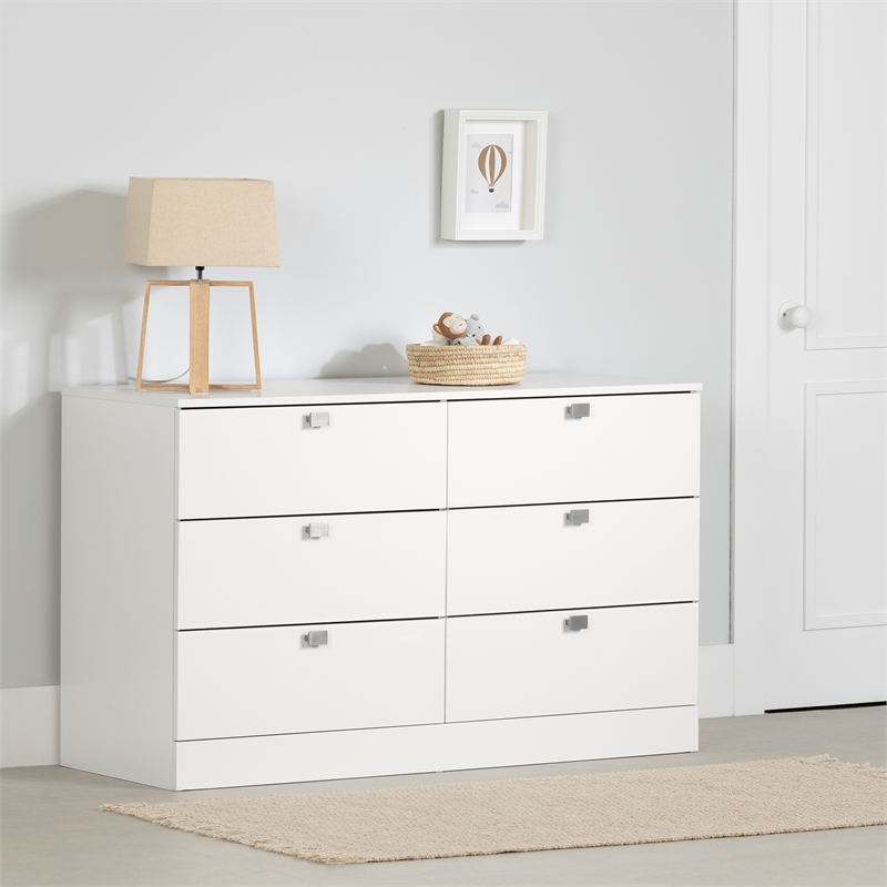 South Shore Spark 6-Drawer Dresser  Pure White