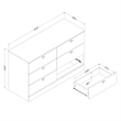 South Shore Spark 6-Drawer Dresser  Pure White