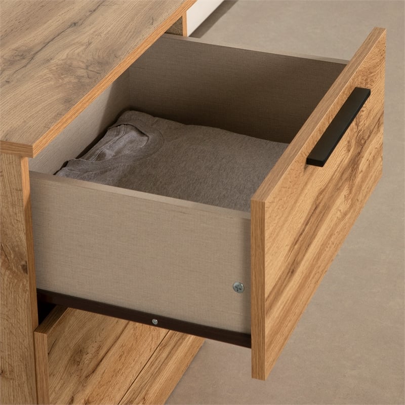 South Shore Step One Essential 2-Drawer Nightstand  Nordik Oak