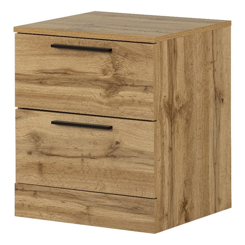 South Shore Step One Essential 2-Drawer Nightstand  Nordik Oak