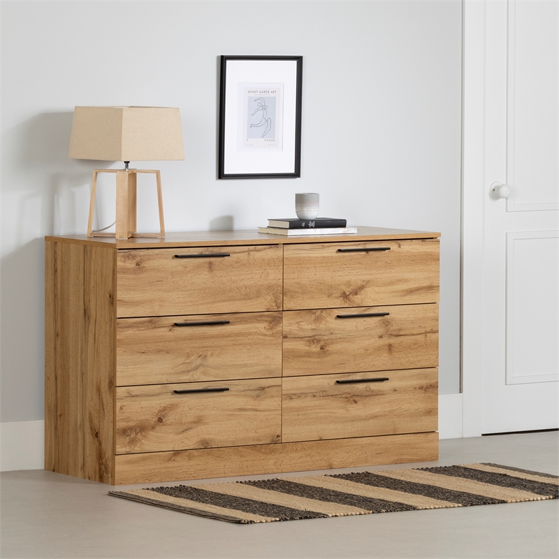 South Shore Step One Essential 6-Drawer Dresser  Nordik Oak