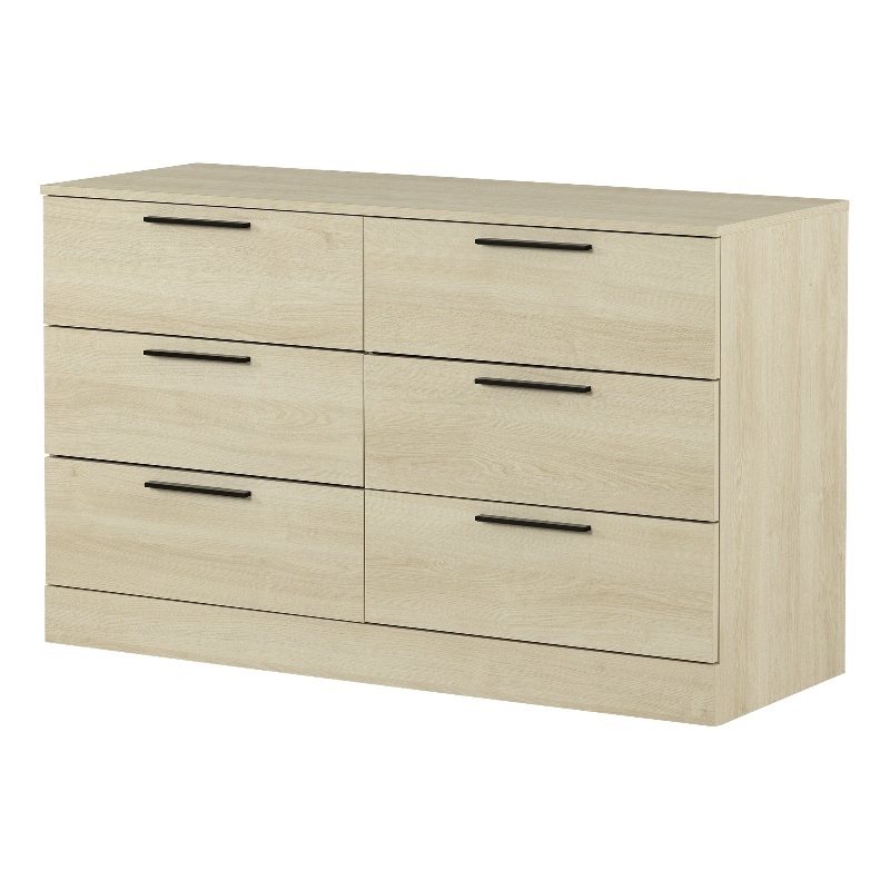 South Shore Step One Essential 6-Drawer Dresser  Bleached Oak