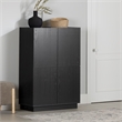 South Shore Liora 4-Door Bookcase with Shelves  Black Oak