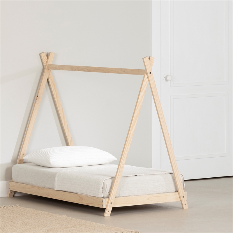 South Shore Sweedi Solid Wood Toddler Bed Toddler Natural Wood