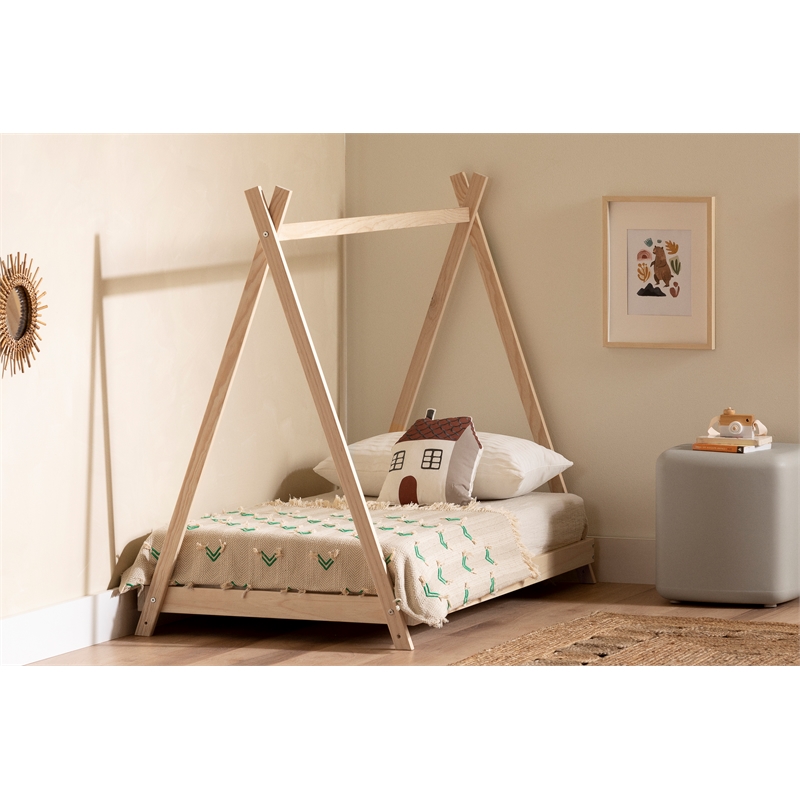 South Shore Sweedi Solid Wood Toddler Bed Toddler Natural Wood