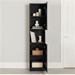 South Shore Liora 2-Door Narrow Bookcase Black Oak