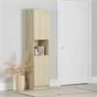 South Shore Liora 2-Door Narrow Bookcase Bleached Oak