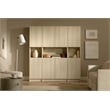 South Shore Liora 2-Door Narrow Bookcase Bleached Oak