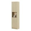 South Shore Liora 2-Door Narrow Bookcase Bleached Oak