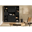 South Shore Liora 5-Shelf Narrow Bookcase Narrow Black Oak