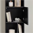 South Shore Liora 5-Shelf Narrow Bookcase Narrow Black Oak