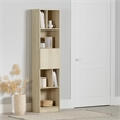 South Shore Liora 5-Shelf Narrow Bookcase Narrow Bleached Oak