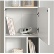 South Shore Liora 5-Shelf Narrow Bookcase Narrow Pure White