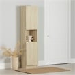 South Shore Arum 2-Door Narrow Storage Cabinet Narrow Bleached Oak