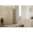 South Shore Acapella Wardrobe Armoire with Doors and Drawers  Bleached Oak