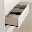 South Shore Acapella Wardrobe Armoire with Doors and Drawers  Pure White
