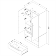 South Shore Acapella Wardrobe Armoire with Doors and Drawers  Pure White