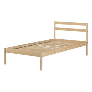 south shore sweedi wooden bed twin natural wood