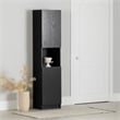 South Shore Arum 2-Door Narrow Storage Cabinet Narrow Black Oak