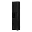 South Shore Arum 2-Door Narrow Storage Cabinet Narrow Black Oak