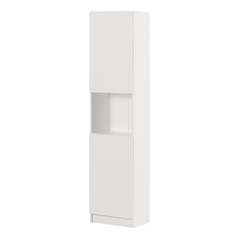 South Shore Arum 2-Door Narrow Storage Cabinet Narrow Pure White