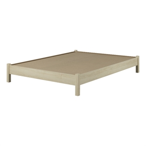 South Shore Step One Essential Platform Bed Queen Bleached Oak