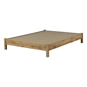 South Shore Step One Essential Platform Bed Queen Nordik Oak