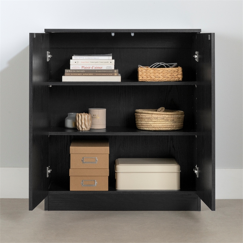 South Shore Essence 2-Door Armoire  Black Oak