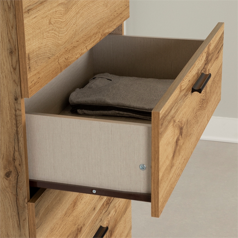 South Shore Musano 5-Drawer Chest with Metal Legs  Nordik Oak