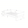 South Shore Bebble Complete Bed Twin Natural and Gray