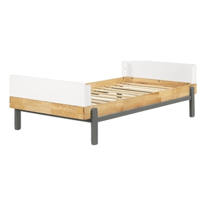 south shore bebble complete bed twin natural and gray