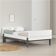 South Shore Bebble Complete Bed Twin Soft Gray and White