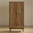 South Shore Oxford Wardrobe Armoire with Doors and Drawer  Natural Mango
