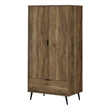 South Shore Oxford Wardrobe Armoire with Doors and Drawer  Natural Mango