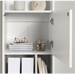 South Shore Olea 5-Shelf Narrow Bookcase Wide Pure White